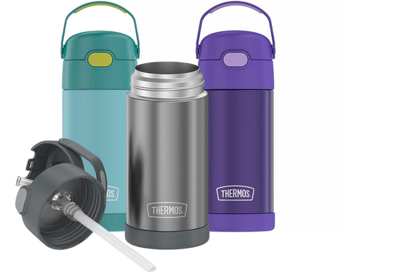 Thermos FUNtainer Vacuum Insulated Stainless Steel Straw Water Bottle