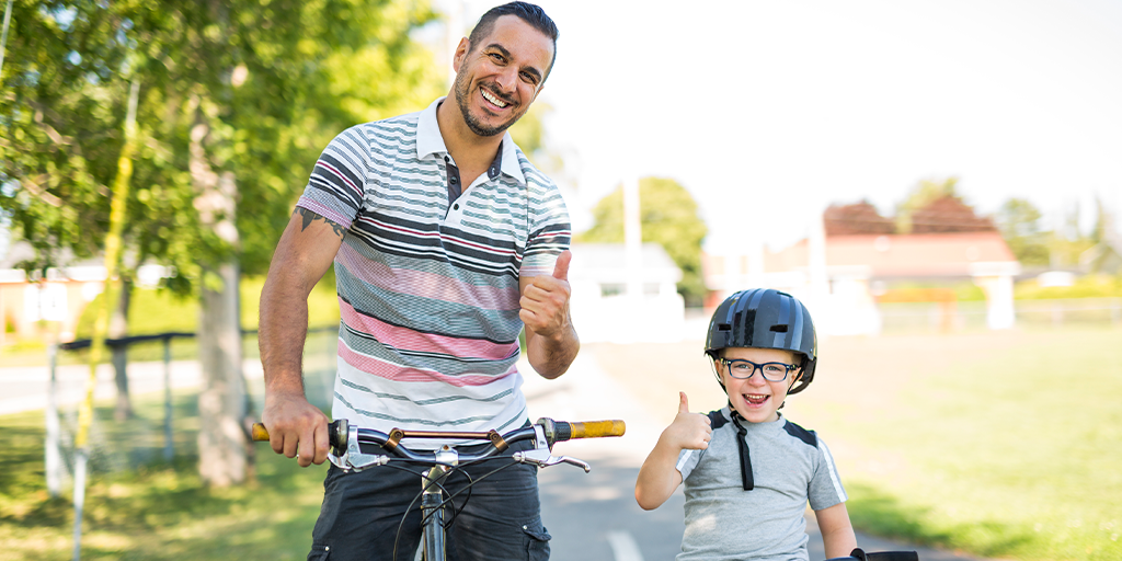 learning to ride a bike